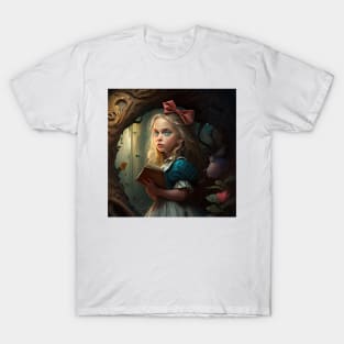 Alice in Wonderland. "Tea Party with the Mad Hatter and the Cheshire Cat" T-Shirt